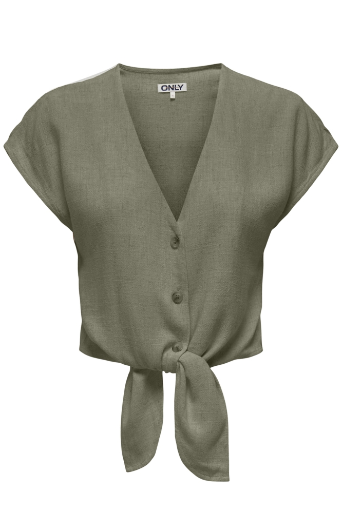 ONLSIESTA SS KNOT LIN BL SHIRT PNT 15322270 DEEP LICHEN GREEN